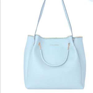 Alexis Bendel Blue shot Bead Satchel